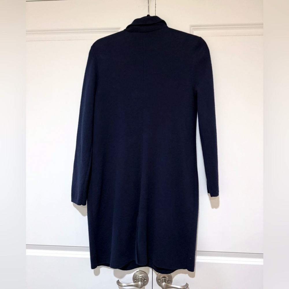 Talbots Navy Double Breasted Duster Cardigan With… - image 4